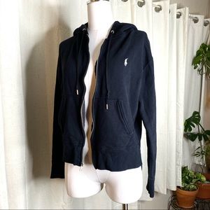 Black Polo Ralph Lauren Womens Zip Up Sweatshirt